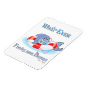 Was auch immer Ihr Dolphin schwimmt Magnet (Linke Seite)