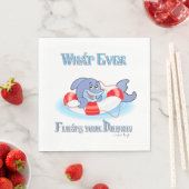 Was auch immer Ihr Dolphin schwimmt Serviette (Beispiel)