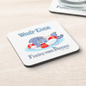 Was auch immer Ihr Dolphin schwimmt Untersetzer (Linke Seite)