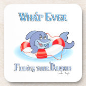 Was auch immer Ihr Dolphin schwimmt Untersetzer (Vorderseite)