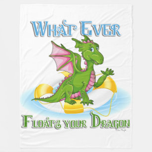Was auch immer Ihr Drache Niedlich schwimmt Fleecedecke