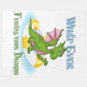 Was auch immer Ihr Drache Niedlich schwimmt Fleecedecke (Vorderseite (Horizontal))