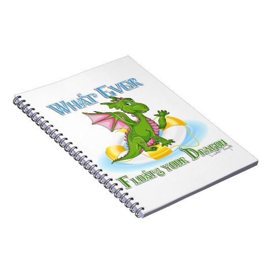 Was auch immer Ihr Drache Niedlich schwimmt Notizblock (Rechte Seite)