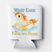 Was auch immer Ihr Einhorn schwimmt Dosenkühler (Rückseite)