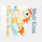 Was auch immer Ihr Einhorn schwimmt Fleecedecke (Vorderseite (Horizontal))