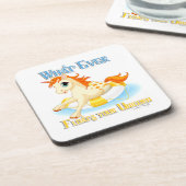 Was auch immer Ihr Einhorn schwimmt Getränkeuntersetzer (Linke Seite)