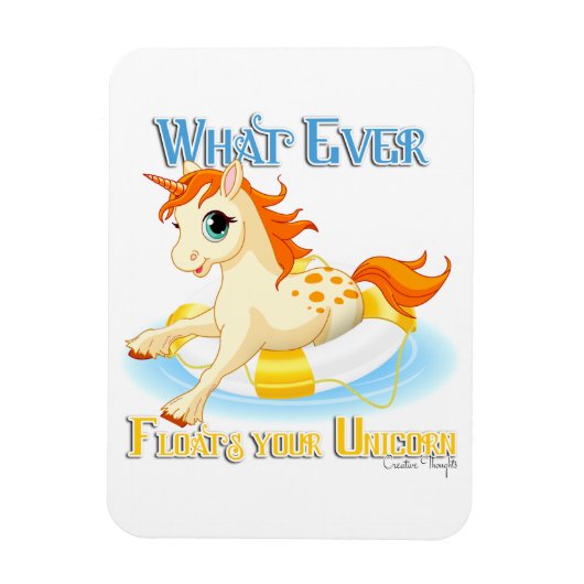 Was auch immer Ihr Einhorn schwimmt Magnet (Vertikal)