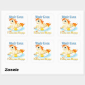 Was auch immer Ihr Einhorn schwimmt Quadratischer Aufkleber (Blatt)