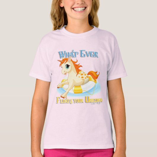 Was auch immer Ihr Einhorn schwimmt T-Shirt (Vorderseite)