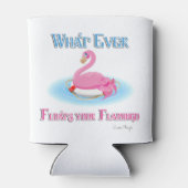 Was auch immer Ihr Flamingo 2 schwimmt Dosenkühler (Rückseite)