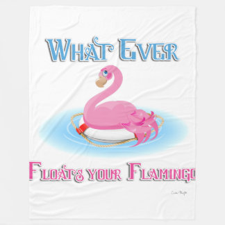 Was auch immer Ihr Flamingo 2 schwimmt Fleecedecke
