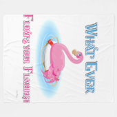 Was auch immer Ihr Flamingo 2 schwimmt Fleecedecke (Vorderseite (Horizontal))