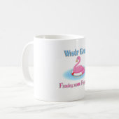 Was auch immer Ihr Flamingo 2 schwimmt Kaffeetasse (Vorderseite Links)