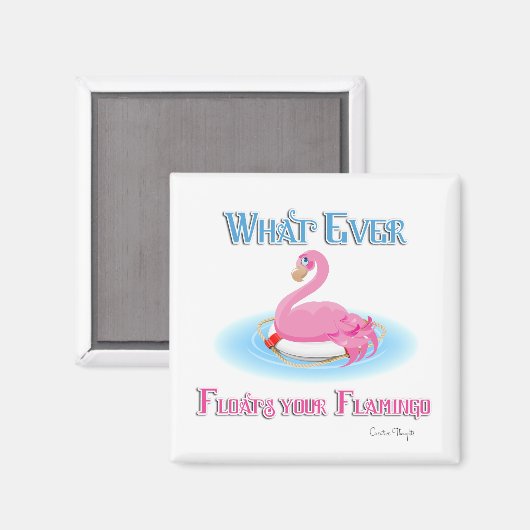 Was auch immer Ihr Flamingo 2 schwimmt Magnet (Vorderseite/Rückseite)
