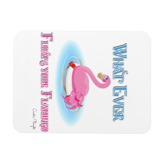 Was auch immer Ihr Flamingo 2 schwimmt Magnet (Horizontal)