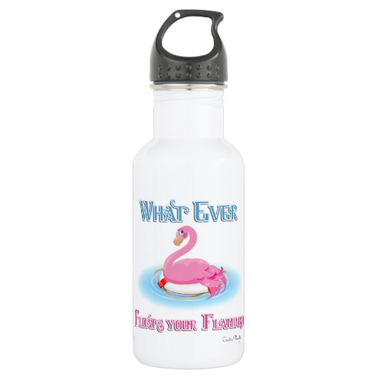 Was auch immer Ihr Flamingo 2 schwimmt Trinkflasche (Vorderseite)