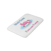 Was auch immer Ihr Flamingo 3 schweben lässt Badematte (Schrägansicht)