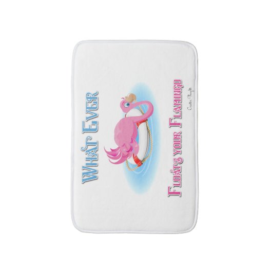 Was auch immer Ihr Flamingo 3 schweben lässt Badematte (Vorderseite Vertikal)