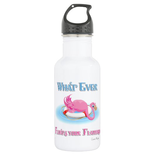 Was auch immer Ihr Flamingo 3 schweben lässt Trinkflasche (Vorderseite)