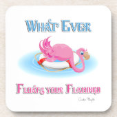 Was auch immer Ihr Flamingo 3 schweben lässt Untersetzer (Vorderseite)