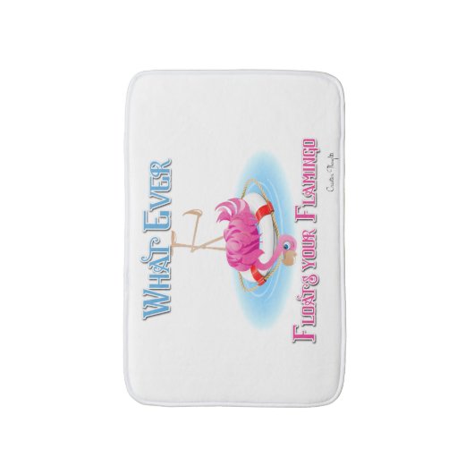 Was auch immer Ihr Flamingo schweben lässt Badematte (Vorderseite Vertikal)