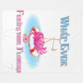 Was auch immer Ihr Flamingo schweben lässt Fleecedecke (Vorderseite (Horizontal))