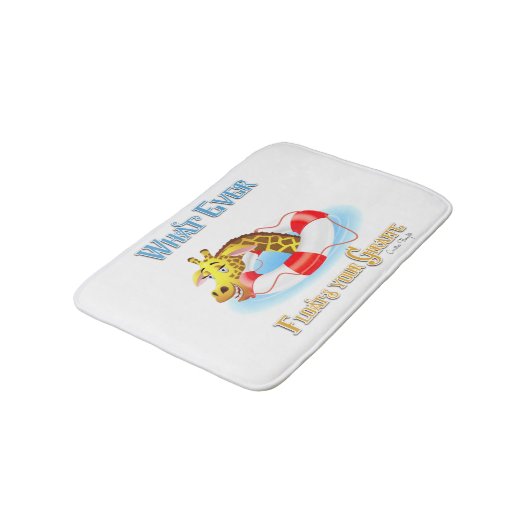 Was auch immer Ihr Giraffe 2 schweben lässt Badematte (Schrägansicht)