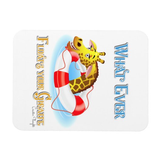 Was auch immer Ihr Giraffe 2 schweben lässt Magnet (Horizontal)