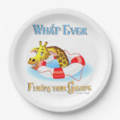 Was auch immer Ihr Giraffe 2 schweben lässt Pappteller (Vorderseite)