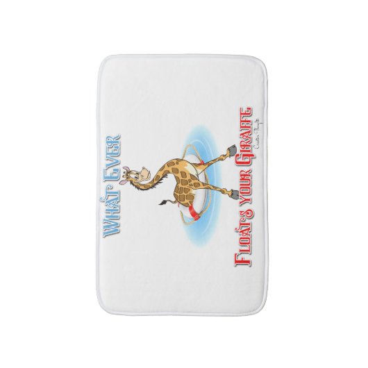 Was auch immer Ihr Giraffe schweben lässt Badematte (Vorderseite Vertikal)