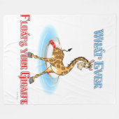 Was auch immer Ihr Giraffe schweben lässt Fleecedecke (Vorderseite (Horizontal))