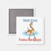 Was auch immer Ihr Giraffe schweben lässt Magnet (Vorderseite/Rückseite)
