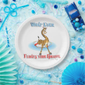 Was auch immer Ihr Giraffe schweben lässt Pappteller (Party)