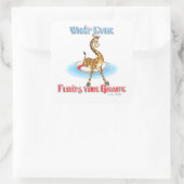 Was auch immer Ihr Giraffe schweben lässt Quadratischer Aufkleber (Tasche)