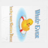 Was auch immer Ihr Gummiduckie schwimmt Fleecedecke (Vorderseite (Horizontal))