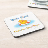 Was auch immer Ihr Gummiduckie schwimmt Getränkeuntersetzer (Linke Seite)