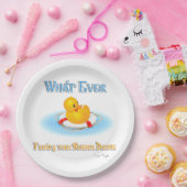 Was auch immer Ihr Gummiduckie schwimmt Pappteller (Party)