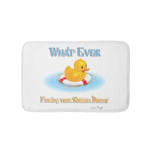 Was auch immer Ihr Gummihandschuh schwimmt Badematte (Vorderseite)
