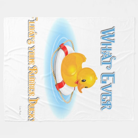 Was auch immer Ihr Gummihandschuh schwimmt Fleecedecke (Vorderseite (Horizontal))