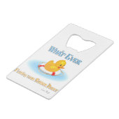 Was auch immer Ihr Gummihandschuh schwimmt Geldbeutel Flaschenöffner (Vorderseite Schrägansicht)