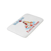 Was auch immer Ihr Huhn schwimmt Badematte (Schrägansicht)