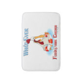 Was auch immer Ihr Huhn schwimmt Badematte (Vorderseite Vertikal)