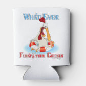 Was auch immer Ihr Huhn schwimmt Dosenkühler (Rückseite)