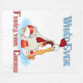 Was auch immer Ihr Huhn schwimmt Fleecedecke (Vorderseite (Horizontal))