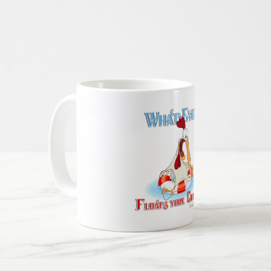 Was auch immer Ihr Huhn schwimmt Kaffeetasse (Vorderseite Links)