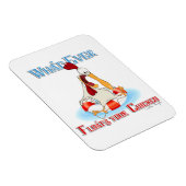 Was auch immer Ihr Huhn schwimmt Magnet (Rechte Seite)