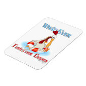 Was auch immer Ihr Huhn schwimmt Magnet (Linke Seite)