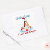 Was auch immer Ihr Huhn schwimmt Quadratischer Aufkleber (Umschlag)