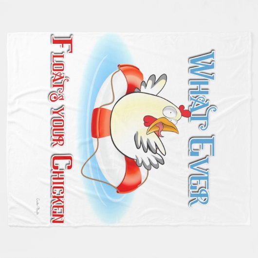 Was auch immer Ihr Hühnchen 2 schwimmt Fleecedecke (Vorderseite (Horizontal))
