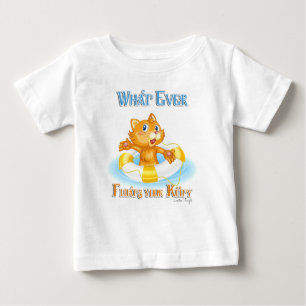 Was auch immer Ihr Kitty schwimmt Baby T-shirt